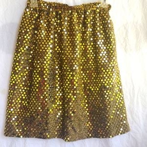 Gold Sequin Skirt Size S